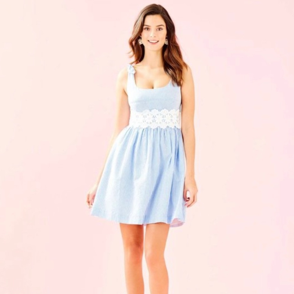 Lilly Pulitzer seersucker dress.
